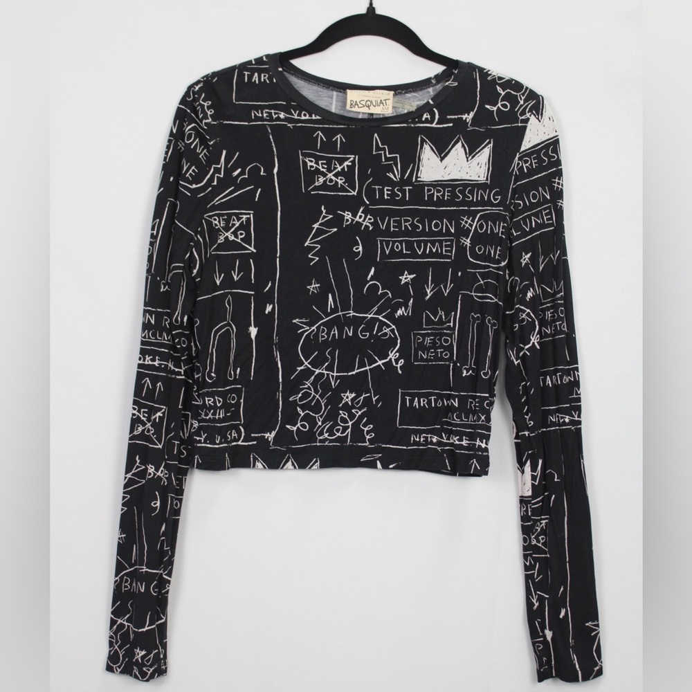 Alice & Olivia x Basquiat Women's Black Graphic Top